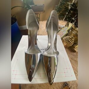 ALEXANDER MCQUEEN Metallic Leather D'Orsay Pumps 40.5 (40+C)